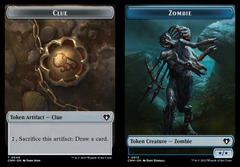 Clue (0040) // Zombie (0013) Double-Sided Token - Foil